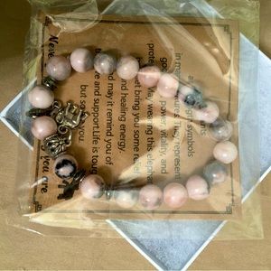 Natural Stone Inspiration Strong Elephant Bracelet